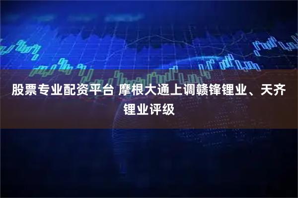 股票专业配资平台 摩根大通上调赣锋锂业、天齐锂业评级